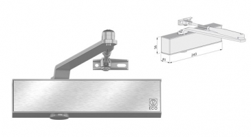 accessory ECO Arm door closer TS20DF metal door andreu